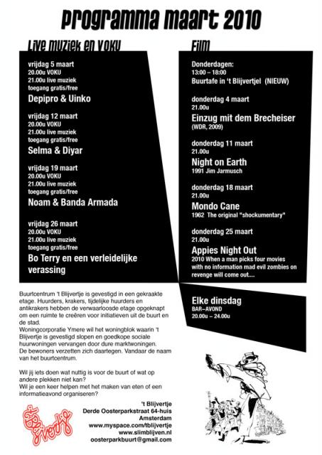 Programma maart 2010 Programma maart 2010