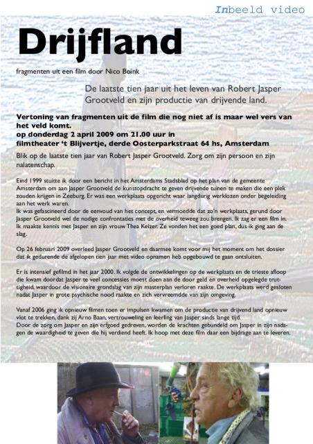 Drijfland - fragmenten uit een film door Nico Boink Drijfland - fragmenten uit een film door Nico Boink